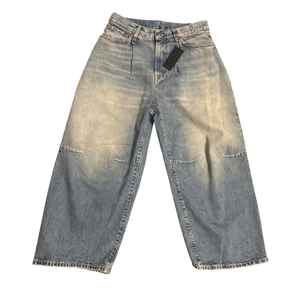 R13 Crop Wide Leg Jean Veiled Blue High Rise Denim Size 27 R13WD046-D306A NEW